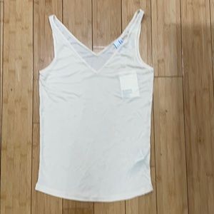 Deep V-Neck Beige Tank Top size 0